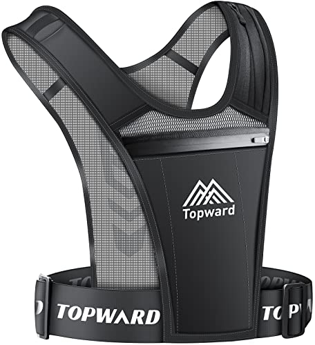 Topward Laufweste Reflektierend Handytasche Joggen Handyhalterung, für Männer Frauen Joggen Walking Exercise & Gym Workout. Wasserfester Handyhalter für alle Smartphones. Verstellbarer Riemen