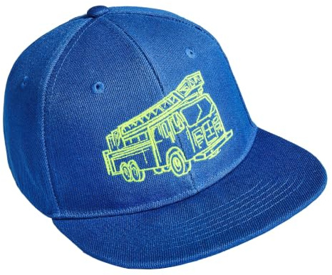 Baddery Kinder Cap - „Feuerwehr“ - Feuerwehrauto Kappe (One Size/Blau)