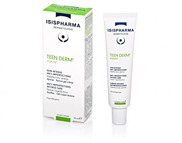 ISISPHARMA TEEN DERM – Alpha-Pure – Crème Soin intense anti-imperfections 30 ml - Peaux grasses à imperfections - Non Parfumée - Fabrication française