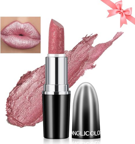 Likesing 1 Pezzi Rossetto Lunga Durata Lucidalabbra Rossetti Labbra Opaco Rosso Rossetto Glitter Lipgloss Volumizzante Lipstick Matte Trucco Regalo Donna per Trucchi Ragazza Compleanno (11, 1)
