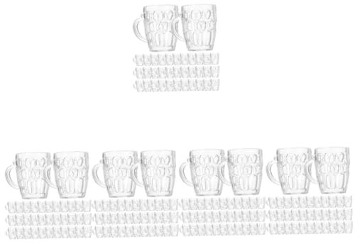 Alipis 250stücke Miniatur Bierkrüge Aus Kunststoff Transparente Mini Bierbecher Für Hochzeiten Partys Grillen Und Outdoor-aktivitäten Realistische Dekoration Für Puppenhäuser Und