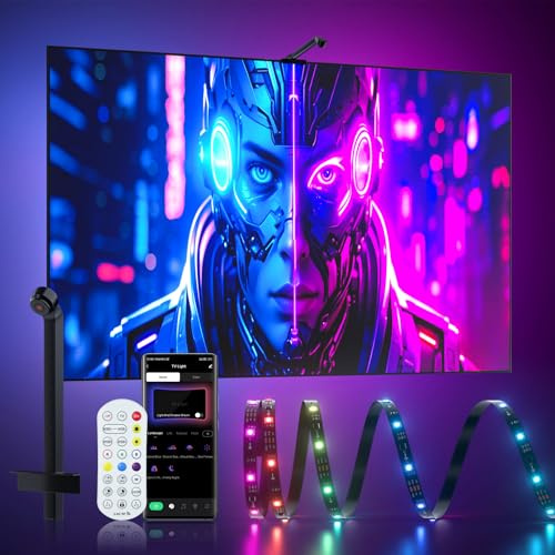 MIWATT TV LED luci 5M cambiando sincrono con TV immagine TV retroilluminazione TV con sensore AR musica sincronizzazione App RGB controllo striscia LED intelligente per TV PC 75-85pollici