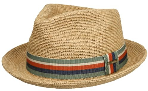 Stetson Littlefield Crochet Player Raffiahut Unisex Frühling Sommer Natur L (58-59 cm)