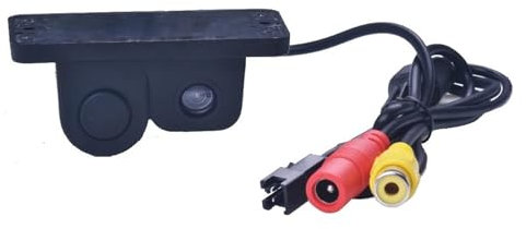 Caméra Arrière Alarme Sonore LED 2 en 1, Capteur De Stationnement Vidéo De Recul pour Voiture, Radar avec Caméra De Stationnement Arrière CCD Webcam Recul Voiture