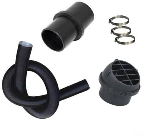 60mm Straight Through Air Duct Mushroom Outlet Kit Compatible with Parking Heaters