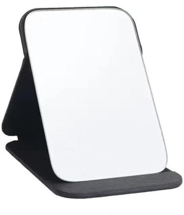 DLPRK Specchio da Viaggio Pieghevole, Portatile, Piccolo Specchio da Tavolo, Uso Domestico e Viaggio, Specchio da Borsa (16 x 11 cm)