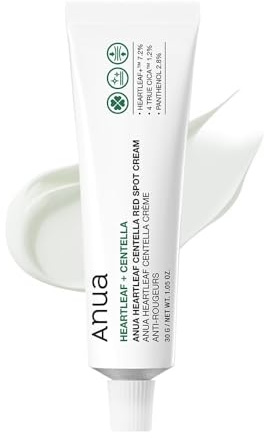 Anua Heartleaf Centella Red Spot Cream | Feuchtigkeitscreme für Das Gesicht zur Hautlinderung, Niacinamide, Centella, Panthenol, Fleckbehandlung für Empfindliche Haut
