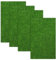 Aeaocvo 4 Packs Artificial Grass 25 x 15 cm Fake Grass Decor Miniature Fairy Garden Grass Plastic Green Grass Mat Crafts for DIY Dollhouse