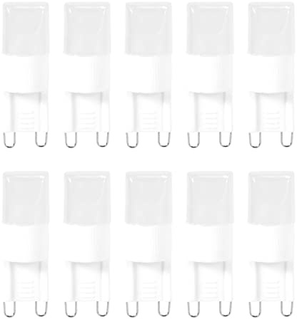 Asuinxurr 10 lampadine LED G9 da 1 W, ad alta potenza, 3500 K, luce bianca calda