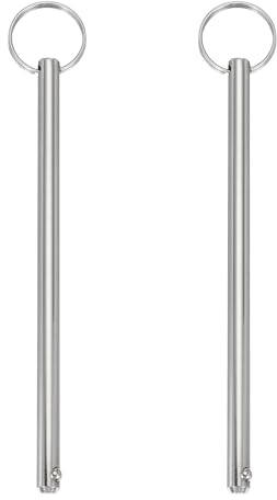 QUARKZMAN Schnellspannstifte, Durchmesser 5/16 (8mm) Nutzlänge 5,31 (135mm) Gesamtlänge 6,77 (172mm) Bimini Top Pins Marine Hardware Kohlenstoffstahl für Bootszubehör, Packung mit 2