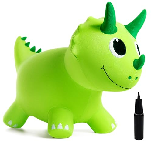 INPODAK Animal Saltarín,Salta Dinosaurio,Animal de Salto,Caballo Saltarín,Salta Animales Hinchable para Niños Salta,Regalos de cumpleaños y Navidad saltarines para niños de 1 a 6 años
