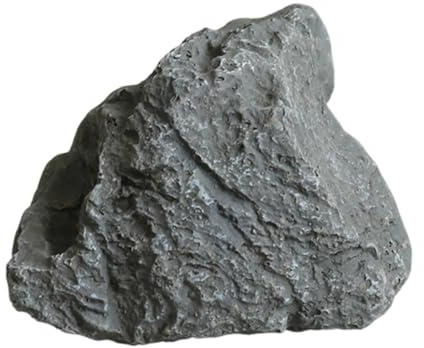 ＡＷＨＡＯ Artificial Faux Landscape Rock, Yard Ornament, Lightweight Accessories Multipurpose Garden Decoration Decorative Stone, Gray 19x11x14cm