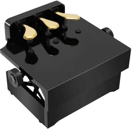 Klavier Pedal Extender Eisen Kinder Piano Pedaleffekt 110kg Tragfähigkeit Kinder Pedalschemel 13,5-23cm Einstellbare Höhe mit 3 Pedalen und Schutzpolster für Klaviere, E-Pianos