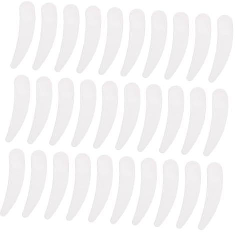 BATHVEVE 100 piezas Cucharas para Crema Facial de Blanca Espátulas Cosméticas Pequeñas para Aplicación Uniforme de Cuidado Facial Herramienta Profesional para Muestras y Viaje