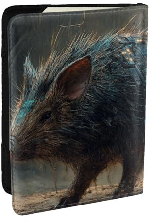 Reisepasshülle, mechanisches Stachelschwein, bedruckt, Reisepasshülle, PU-Leder, Organizer für Männer und Frauen, 16,5 cm