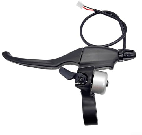 Feeshoppher Poignée de frein à main en alliage d'aluminium avec sonnette pour trottinette électrique HX X8 X9 - Accessoire de rechange gauche et droit - Noir - Installation facile - Améliore la