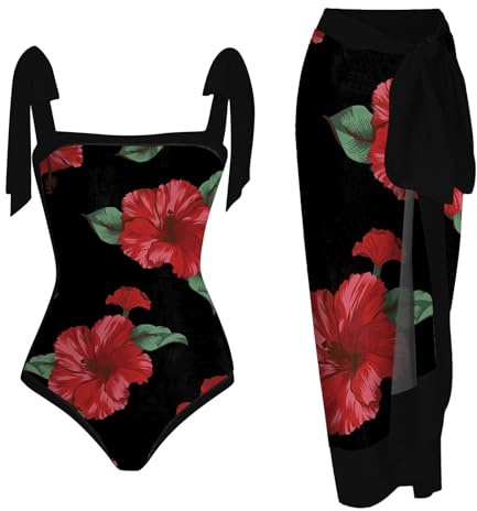 Traje de baño de 1 pieza para mujer + 1 pieza, traje de baño de dos piezas con estampado, bikini monokini, traje de baño de 2 piezas, conjunto tankini de dos piezas, beige, XL