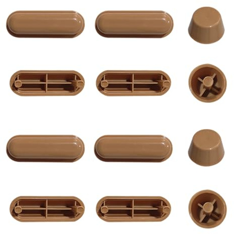 Paracolpi per sedile WC Kit distanziatore per WC da 12 pezzi con chiusura silenziosa con design antiscivolo Distanziatori per sedile in poliuretano per una vestibilità sicura Marrone