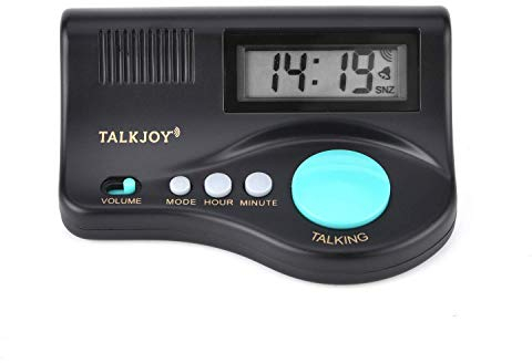 (SPANISCH) Sprechender Wecker Digitale Sprechende Uhr Alarm Blindenuhr Seniorenwecker Tischwecker Standwecker mit Ansage Uhrzeit und Weckfunktion (Lautstärke Sprachwiedergabe regelbar!)