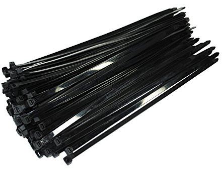 100 Stück Kabelbinder schwarz 300 mm x 7,6 mm Handwerker Qualität cable ties 30 cm extra stark 54,4 kg Zugkraft