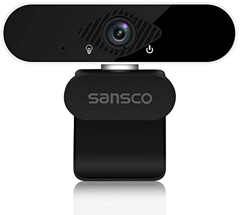 SANSCO [Upgarded 1080p Webcam 2MP HD USB Web camera With Built-In Microphone, Plug & Play For Desktop, Laptop, PC Camera, For Video Chat, Conference, Gaming and Live Streaming