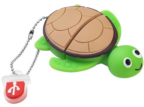 BorlterClamp 32GB Süßer USB-Stick Karikatur Meeresschildkröte Muster Speicherstick USB-Flash-Laufwerk, Geschenk für Studenten und Kinder