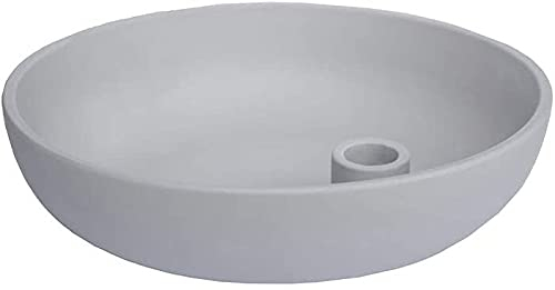 Storefactory Lidatorp L Kerzenhalter, hellgrau, Keramik, HxB 21 x 5 cm, handgearbeitet