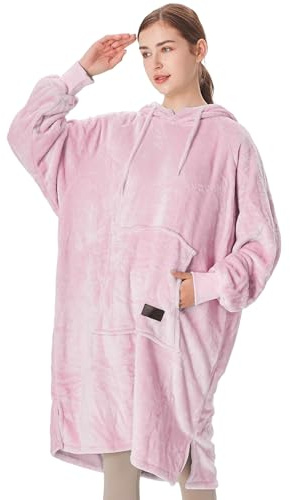 Catalonia Classy Vestaglia Donna Invernale, Felpa Coperta indossabile, Felpa Calda, Felpa Vestito di Pile, Coperta con Maniche Cappuccio, Regalo per Donna, Adolescenti, Fidanzata, Moglie