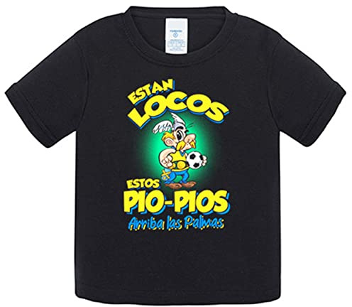Camiseta bebé parodia de Asteris para aficionados al fútbol de Las Palmas - Negro, 2 años