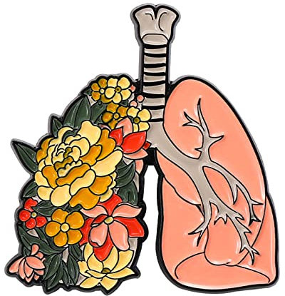 Pink Brain Brosche Bone Chest Lung Metal Badge Human Flowers Glare Clothes Bag Jewelry Pin Brooch Gift Brooch Silikonform Brosche