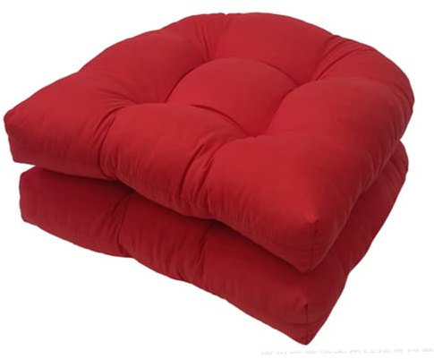 Obelunrp Coussins de Chaise de Jardin, 2pcs 19 Pouces Coussins de Chaise de Jardin Souple, Coussinets de Chaise en Osier Doux, Coussinet de siège de Meubles à Manger, Coussinets de Tapis de Sol