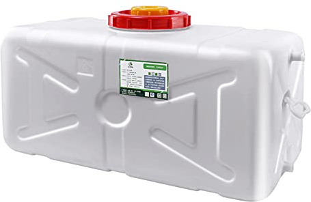 Bidon agua Blanco 25L/45L/70L/100L/150L Cuadrado Cubo De Plástico Bidón De Agua Con Grifo Recipiente De Agua Portátil Coche Tanque De Agua De Emergencia Depósito De Agua Contenedor De Agua(Size:25L)