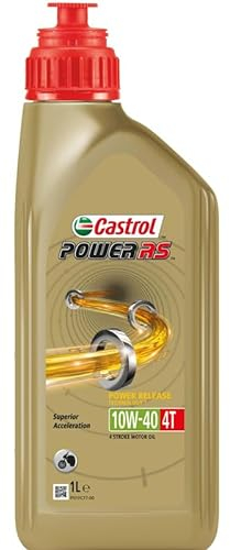 Castrol Motoröl Power RS 4T (4-Takt) 10W-40 1-Liter, Gold