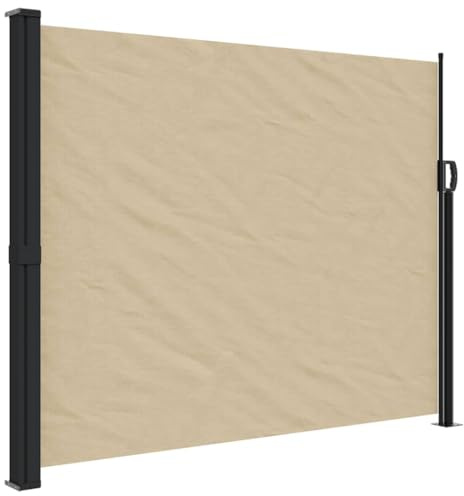 vidaXL Infällbar sidomarkis beige 170x300 cm