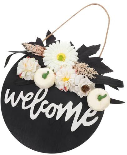 Happyyami Halloween Holz Türschild Dekoration Willkommensschild Für Halloween Hängendes Schild Für Innen Und Außenbereich Gruselige Atmosphäre Für Ihre Haustür