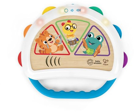 Baby Einstein + Hape, Tambourin Tap & Shake Magic Touch, pour Enfants de 6 Mois et Plus