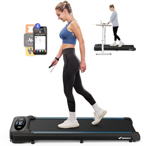 MERACH Walking Pad Treadmill for Home, 1-6km/h Under Desk Treadmill, Walking Treadmills 3 in 1 for Home/Office, 265LBS Capacity, 2.75HP Portable Treadmills with Magnetic Remote Control, LED Display