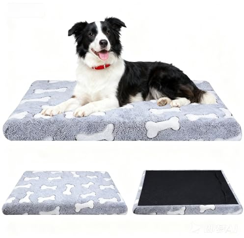 Qoosea Cuscino per Cane Media, Materasso per Cuccia per Animali con Rivestimento Sfoderabile e Lavabile Lettino, Tappetino Letto per Cani e Gatti con e Fondo Antiscivolo- 50 * 75CM