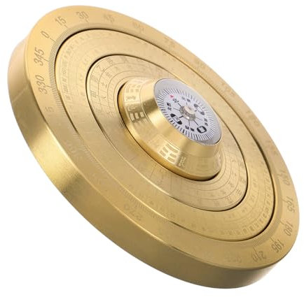 ibasenice Mini Feng Shui Kompass Aus Kupfer Traditionelles Handheld- Für Zuhause Und Unterwegs Tragbare Bagua Deko Für Feng Shui Praktiken Und Authentische Chinesische Kultur