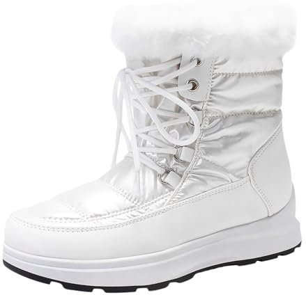 Stivali da Donna da Neve Scarponcini Neve con Calda Imbottiti Scarpe da Trekking Boots Donna Doposci Impermeabili Comode Scarponi Antiscivolo all'Aperto Morbidi Stivaletti Snow Inverno Resistente