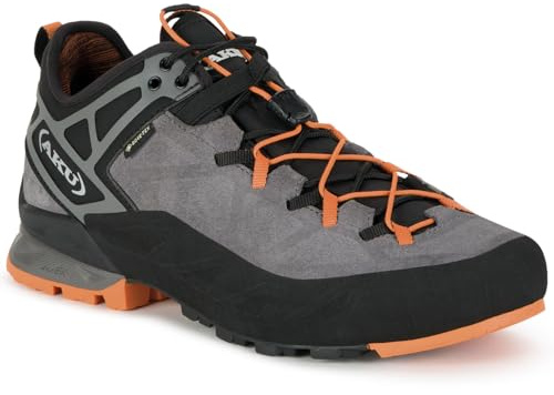AKU Rock II DFS GTX, Scarpa Outdoor da Avvicinamento Uomo (Grey/Orange, Sistema Taglie Calzature EU, Adulto, Numero, Media, 43)