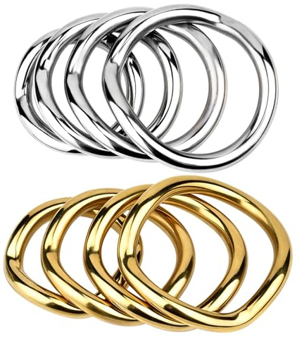 Penis Ring Metal Mens Stainless Steel Cock Rings Male Best Cock Ring for Men Rection Sex Pennis Ring Pleasure Rings Anillo para Pene Couples Adult Sex Toys for Men (Silver,40mm)