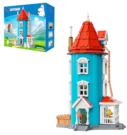 PANTASY Modulares Märchenhaus-Bauset Blauer Turmhaus mit klassischen Charakteren, aufklappbarer Struktur und detailliertem Innenraum – Heimdekoration für Fans und Erwachsene