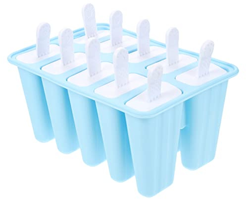 GALPADA Moldes de Helado de Silicona Reutilizables de Cavidades Moldes para Paletas de Hielo para Hacer Helados y de Hielo de Limpiar y Usar Diseño Color Azul