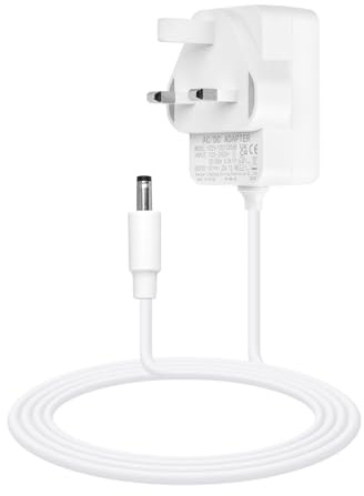15W Power Adapter Charger for Echo Dot (3rd/4th/5th Gen) Echo Show 5(1st 2nd Gen) Echo Dot with Clock Echo Dot Kids Edition Echo Spot Pop Alexa Fire TV Cube Charger 12V 1.25A 1.5M Power Cord White