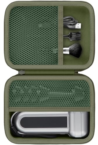 Khanka för WOLFBOX MF100 MF50 Elektriskt luftblåsare, Dammborste och Turbofläkt Hårt fodral, Transportväska med nätficka för tillbehör WOLFBOX MF100 MF50, endast fodral (Militärgrön)