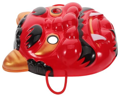 HONMEET Masque Oni Rouge Japonais Réaliste pour Cosplay et Fête Halloween Accessoire Léger et Confortable pour Performance Scénique et Déguisement Adultes