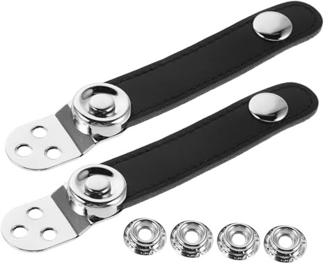 Alipis 2pezzi Cinturini Soffietto Neri per Fisarmonica con Fibbie di Fissaggio Sostituzione per Cinghie di Soffietto Adatti per Basso e Standard Distanza