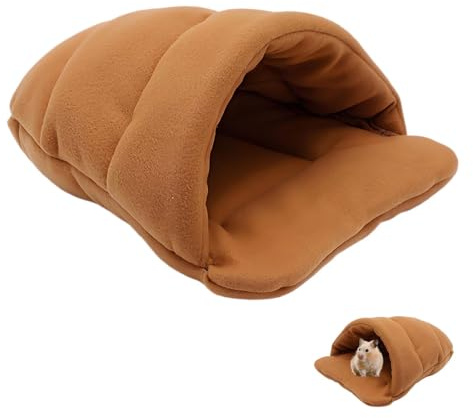 nuneoeuo Guinea Pig Beds, Guinea Pig Hideout Mini Rat Bed Rabbit Bed,Small Pet Beds Cave Rabbit Hideaway Brown Hamster Bedes, Winter Hideout Hamster Accessories for Guineas and Small Animals