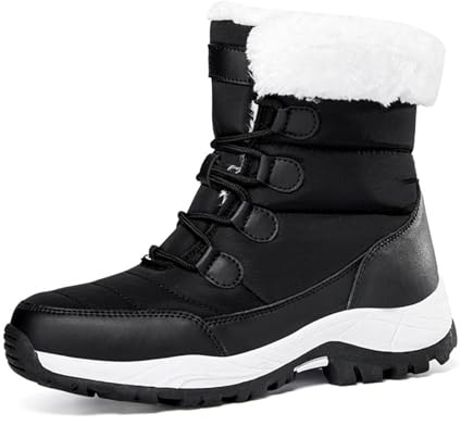 CEWIFO Scarpe Neve Donna Impermeabili,Stivali Bambino Stivali Canadesi Uomo Chelsea Boots Gomma Pioggia da Stivaletti Tacco